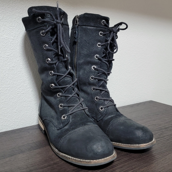 Kodiak Shoes - Kodiak Bethany Vintage Suede Leather Lace Up MidCalf Boots